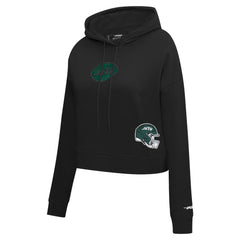 NFL New York Jets Pro Standard Women's Jeweled Cropped Pullover Hoodie