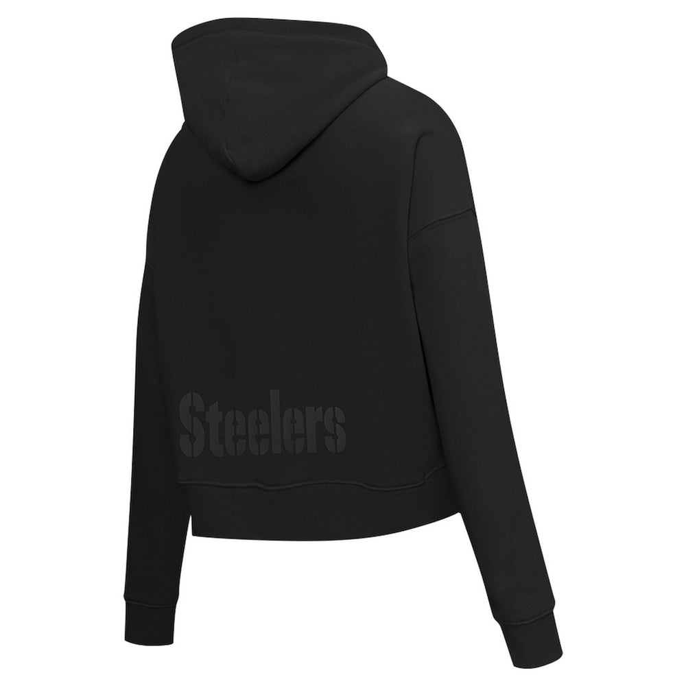 NFL Pittsburgh Steelers Pro Standard Women's Jeweled Cropped Pullover Hoodie
