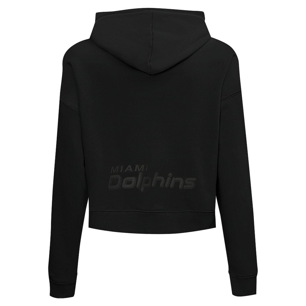NFL Miami Dolphins Pro Standard Women's Jeweled Cropped Pullover Hoodie