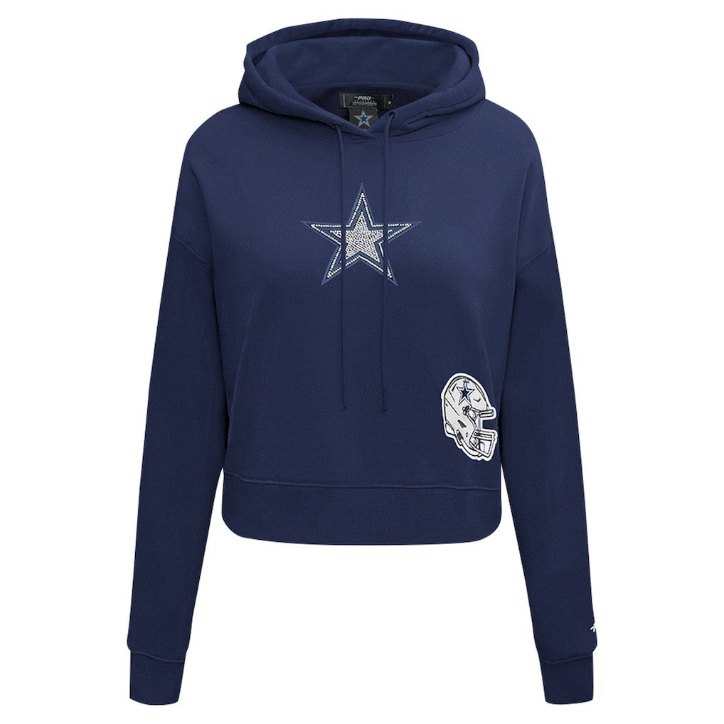 NFL Dallas Cowboys Pro Standard Women's Jeweled Cropped Pullover Hoodie