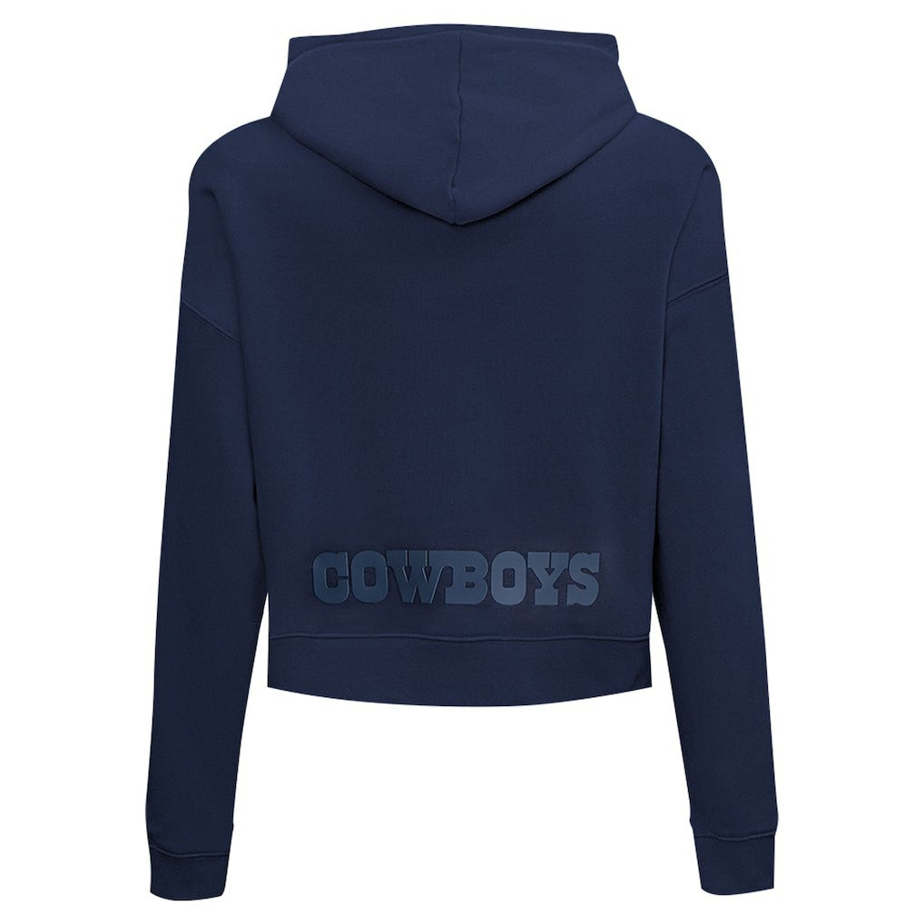 NFL Dallas Cowboys Pro Standard Women's Jeweled Cropped Pullover Hoodie