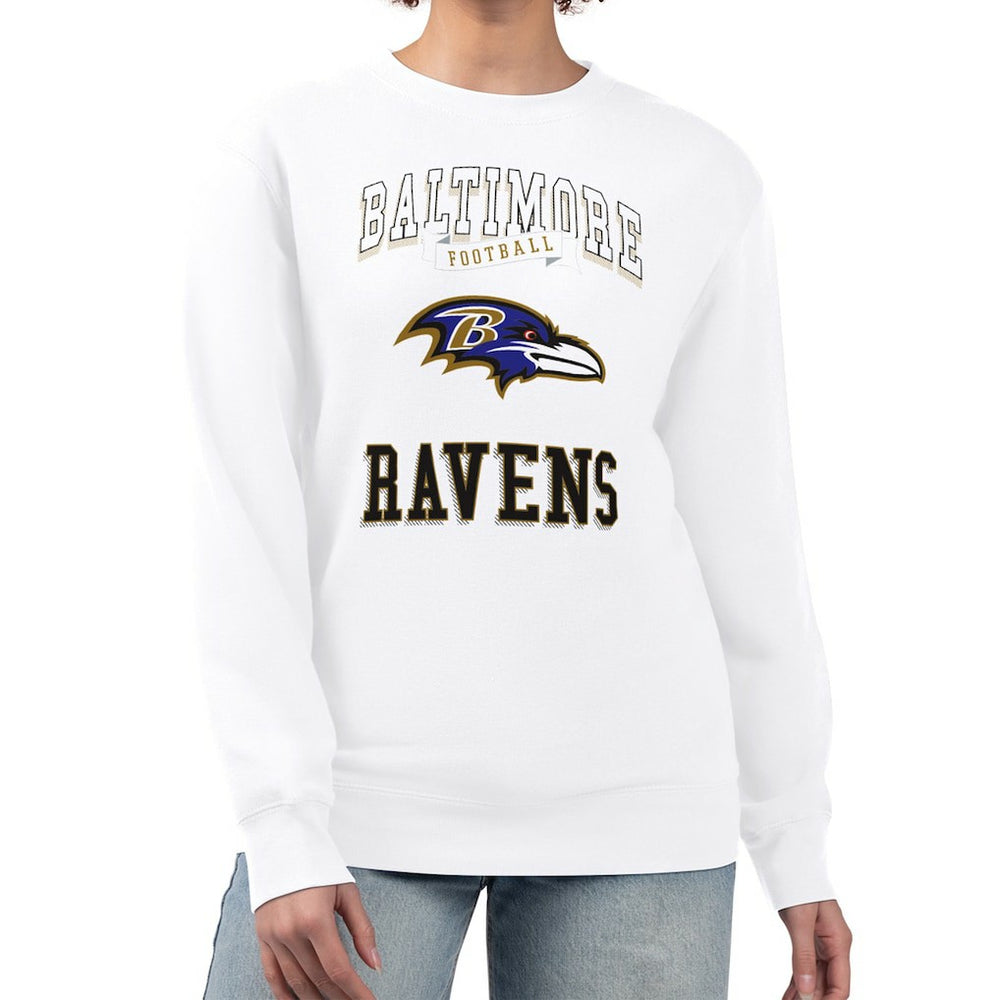 NFL Baltimore Ravens G-III 4Her by Carl Banks Women's Team Logo Graphic Tri-Blend Pullover Sweatshirt