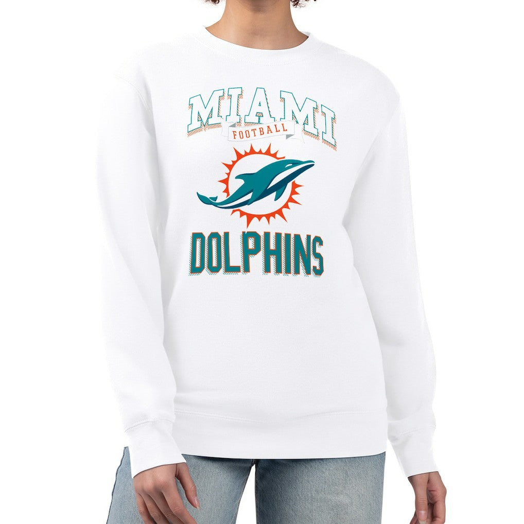 NFL Miami Dolphins G-III 4Her by Carl Banks Women's Team Logo Graphic Tri-Blend Pullover Sweatshirt