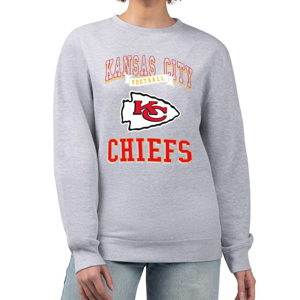 NFL Kansas City Chiefs G-III 4Her by Carl Banks Women's Team Logo Graphic Tri-Blend Pullover Sweatshirt
