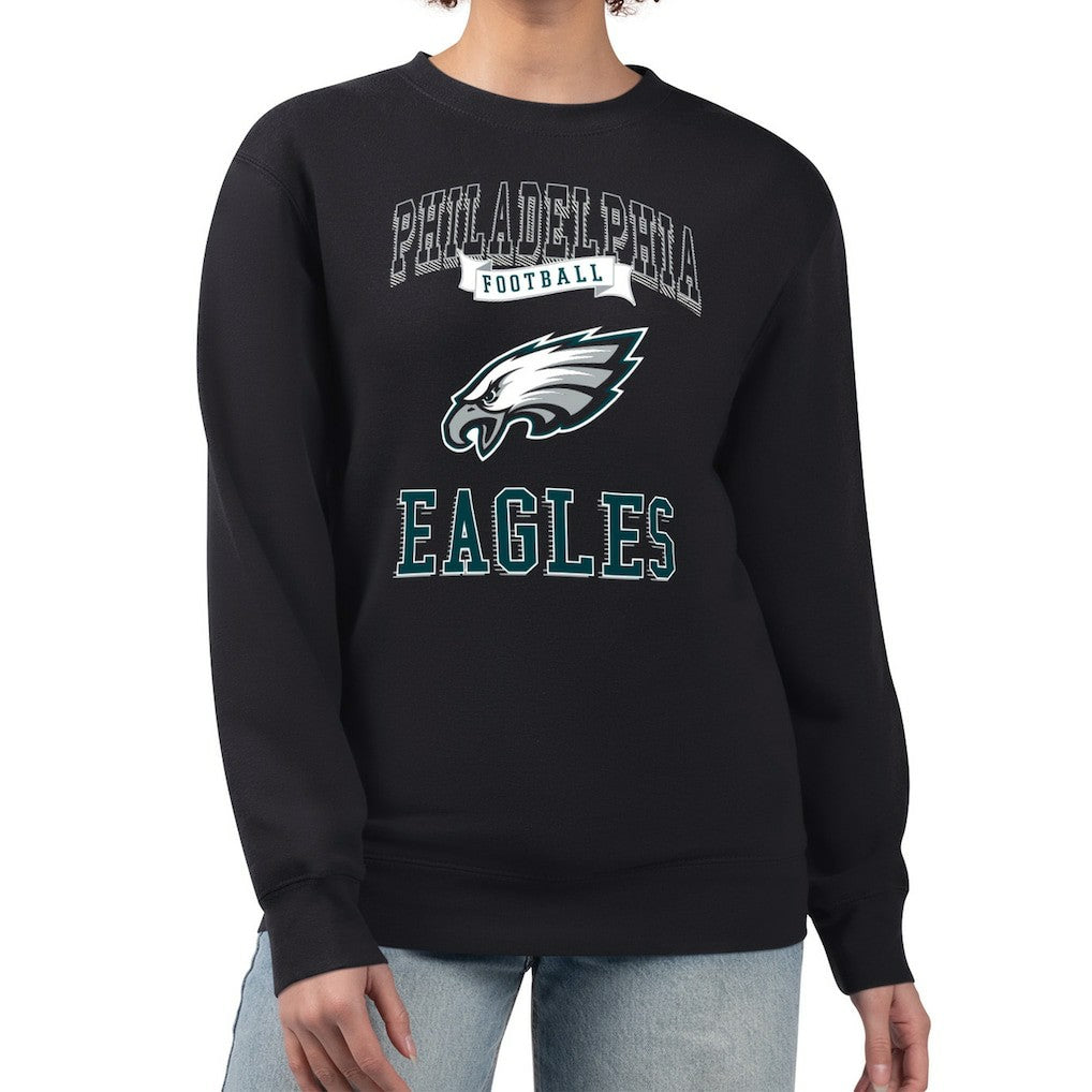 NFL Philadelphia Eagles G-III 4Her by Carl Banks Women's Team Logo Graphic Tri-Blend Pullover Sweatshirt
