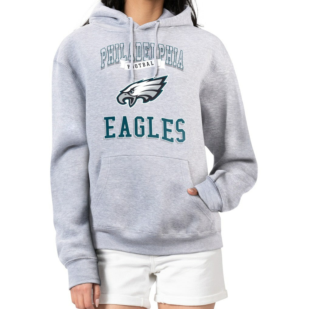 NFL Philadelphia Eagles G-III 4Her by Carl Banks Women's Team Logo Graphic Fleece Tri-Blend Pullover Hoodie