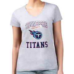 NFL Tennessee Titans G-III 4Her by Carl Banks Women's Super-Slim Fit Lightweight Team Logo Graphic V-Neck T-Shirt