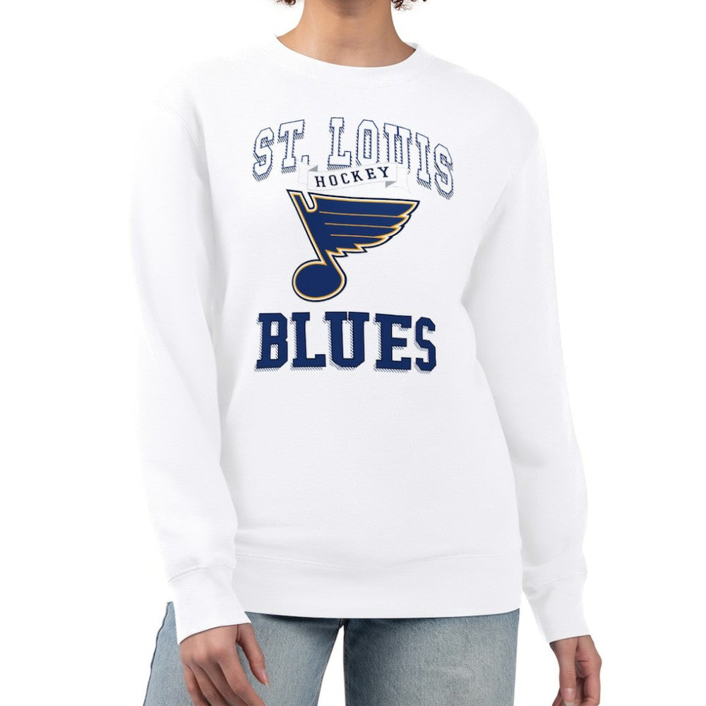 St. Louis Blues G-III 4Her by Carl Banks Women's Team Logo Tri-Blend Fleece Pullover Sweatshirt