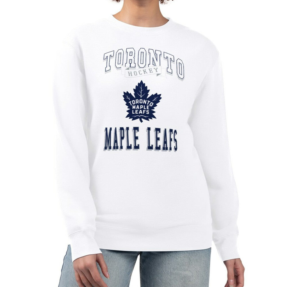 Toronto Maple Leafs G-III 4Her by Carl Banks Women's Team Logo Tri-Blend Fleece Pullover Sweatshirt