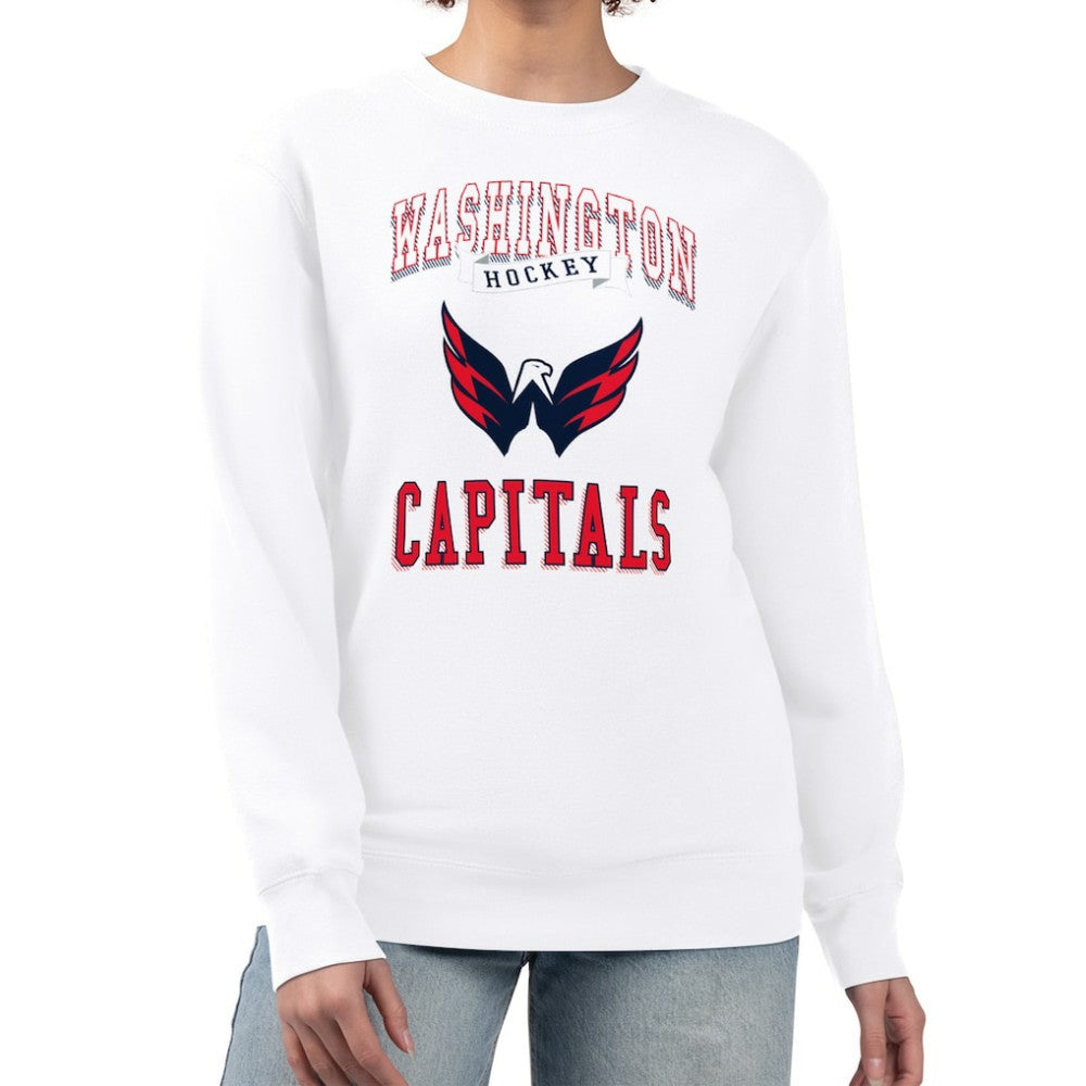 Washington Capitals G-III 4Her by Carl Banks Women's Team Logo Tri-Blend Fleece Pullover Sweatshirt