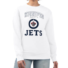 Winnipeg Jets G-III 4Her by Carl Banks Women's Team Logo Tri-Blend Fleece Pullover Sweatshirt