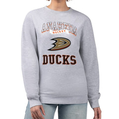 Anaheim Ducks G-III 4Her by Carl Banks Women's Team Logo Tri-Blend Fleece Pullover Sweatshirt