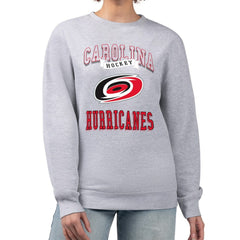 Carolina Hurricanes G-III 4Her by Carl Banks Women's Team Logo Tri-Blend Fleece Pullover Sweatshirt