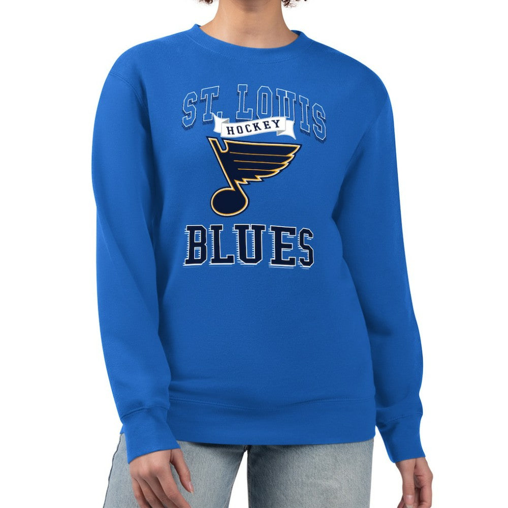 St. Louis Blues G-III 4Her by Carl Banks Women's Team Logo Tri-Blend Fleece Pullover Sweatshirt