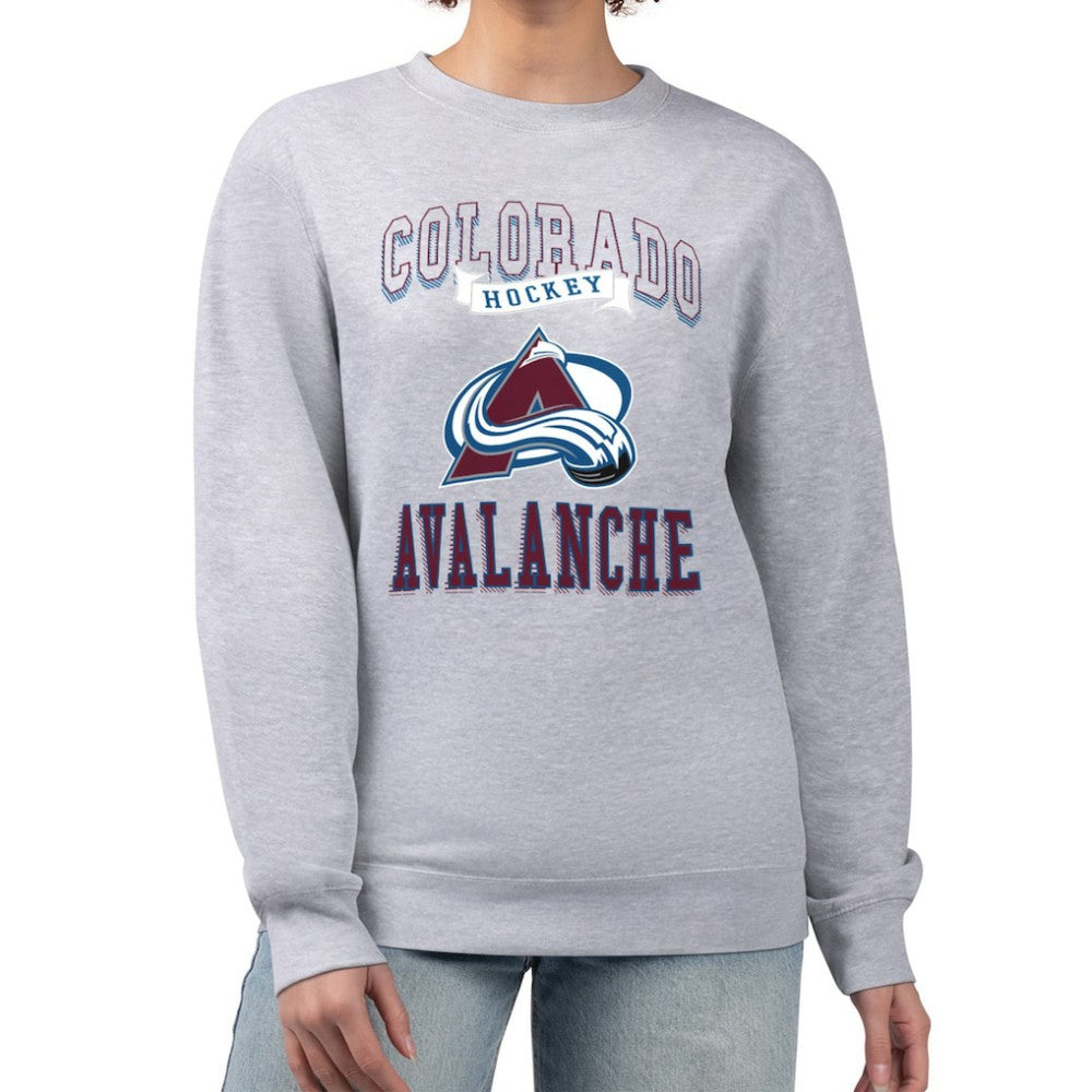 Colorado Avalanche G-III 4Her by Carl Banks Women's Team Logo Tri-Blend Fleece Pullover Sweatshirt