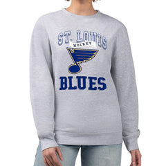 St. Louis Blues G-III 4Her by Carl Banks Women's Team Logo Tri-Blend Fleece Pullover Sweatshirt