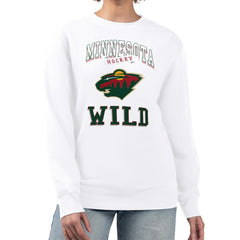Minnesota Wild G-III 4Her by Carl Banks Women's Team Logo Tri-Blend Fleece Pullover Sweatshirt