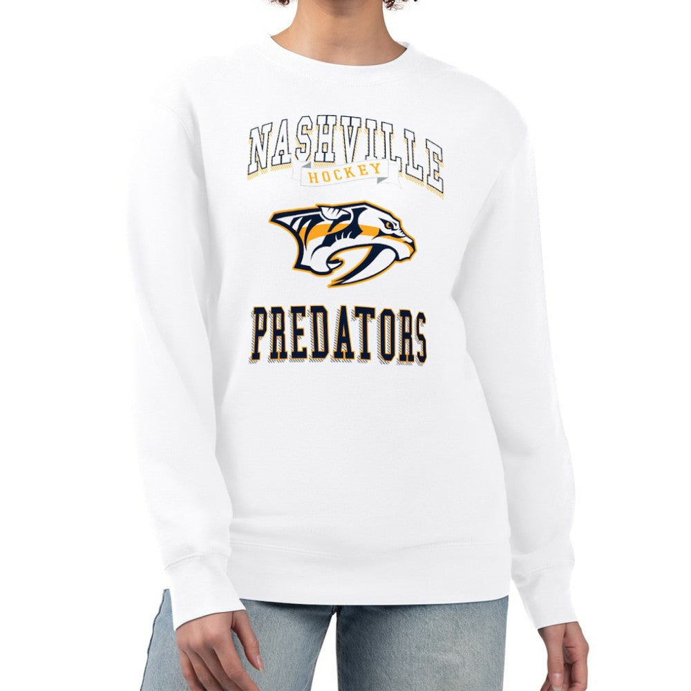 Nashville Predators G-III 4Her by Carl Banks Women's Team Logo Tri-Blend Fleece Pullover Sweatshirt