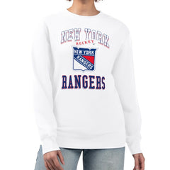 New York Rangers G-III 4Her by Carl Banks Women's Team Logo Tri-Blend Fleece Pullover Sweatshirt