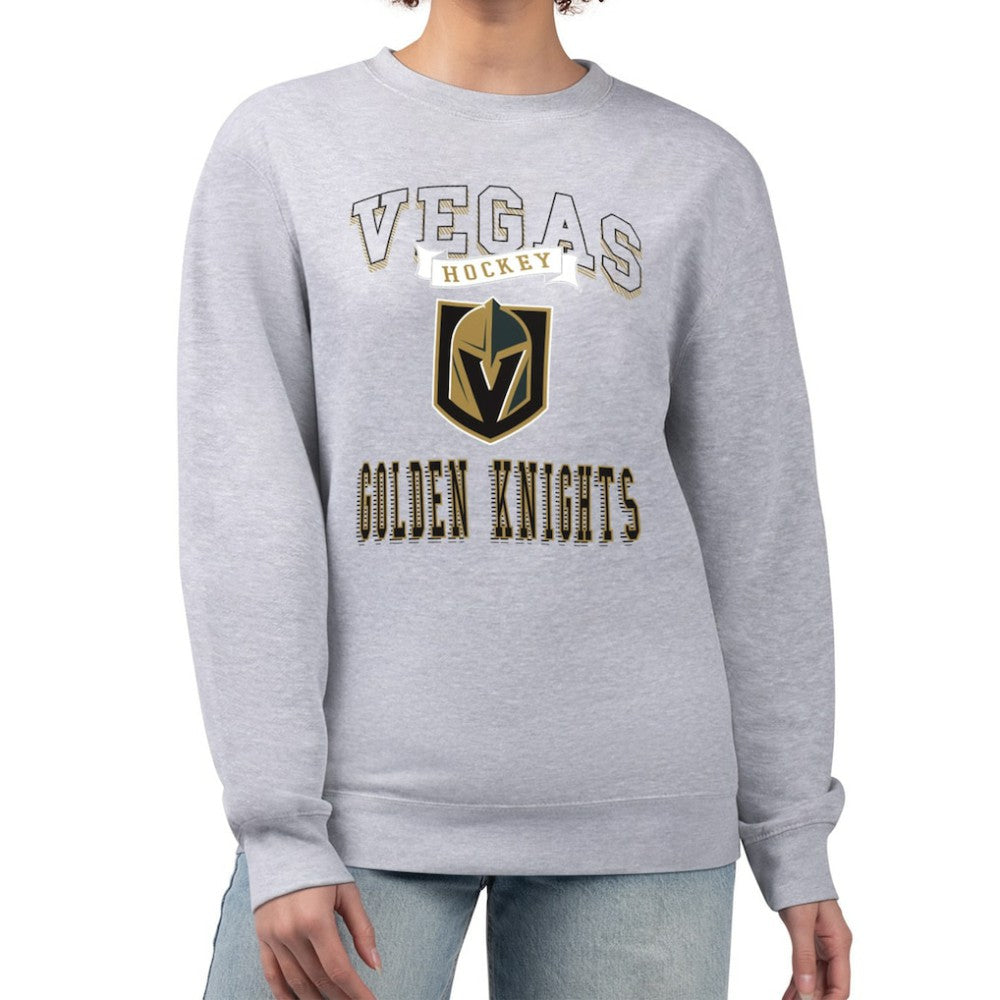 Vegas Golden Knights G-III 4Her by Carl Banks Women's Team Logo Tri-Blend Fleece Pullover Sweatshirt