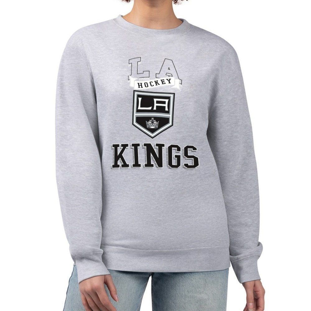 Los Angeles Kings G-III 4Her by Carl Banks Women's Team Logo Tri-Blend Fleece Pullover Sweatshirt