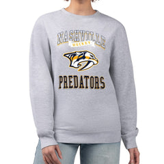 Nashville Predators G-III 4Her by Carl Banks Women's Team Logo Tri-Blend Fleece Pullover Sweatshirt
