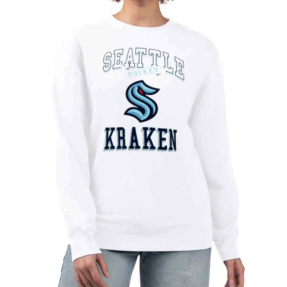 Seattle Kraken G-III 4Her by Carl Banks Women's Team Logo Tri-Blend Fleece Pullover Sweatshirt