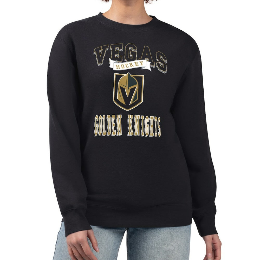 Vegas Golden Knights G-III 4Her by Carl Banks Women's Team Logo Tri-Blend Fleece Pullover Sweatshirt