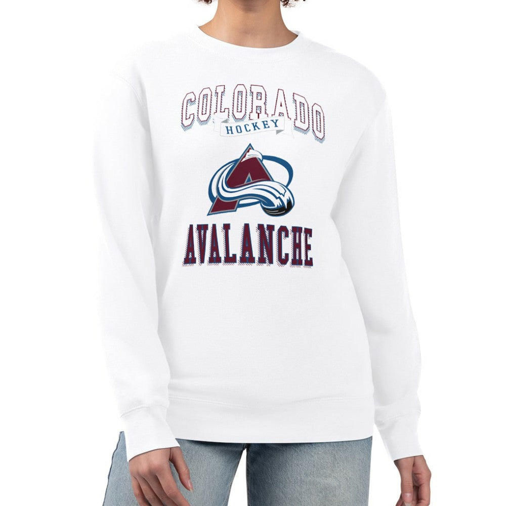 Colorado Avalanche G-III 4Her by Carl Banks Women's Team Logo Tri-Blend Fleece Pullover Sweatshirt