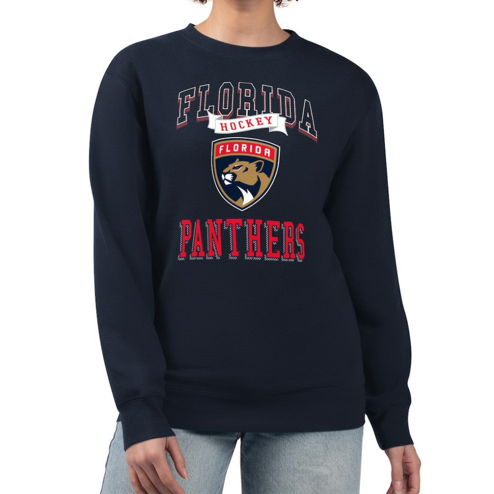 Florida Panthers G-III 4Her by Carl Banks Women's Team Logo Tri-Blend Fleece Pullover Sweatshirt