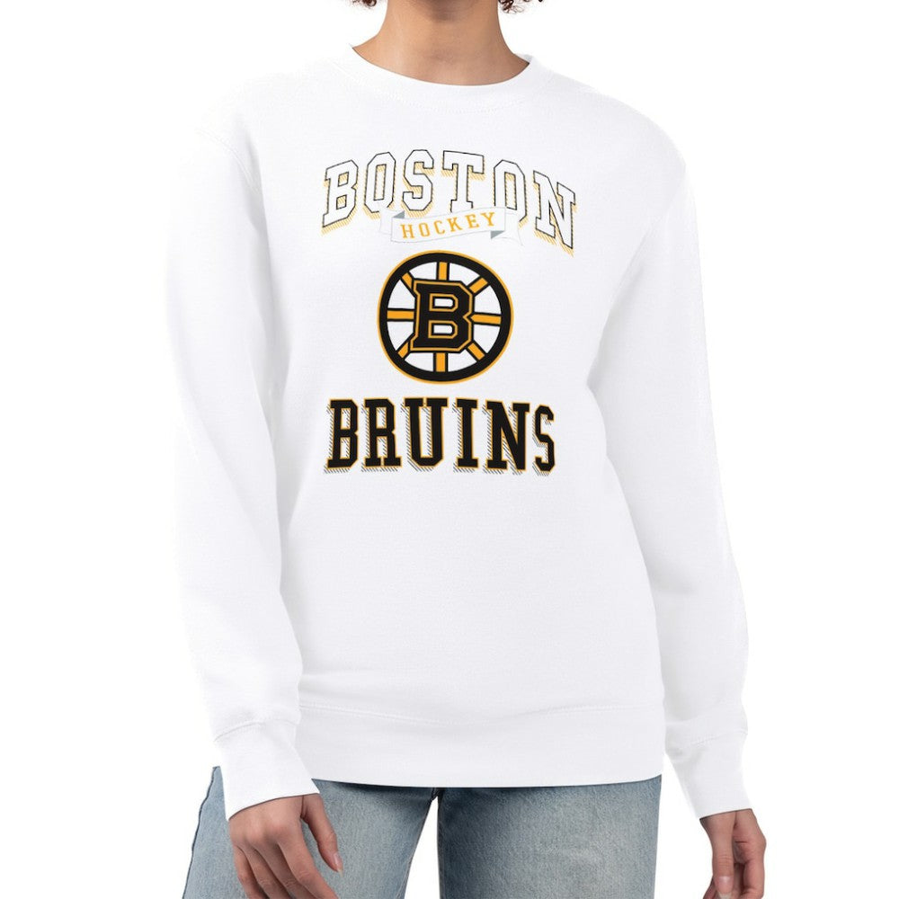 Boston Bruins G-III 4Her by Carl Banks Women's Team Logo Tri-Blend Fleece Pullover Sweatshirt