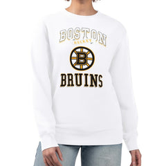 Boston Bruins G-III 4Her by Carl Banks Women's Team Logo Tri-Blend Fleece Pullover Sweatshirt