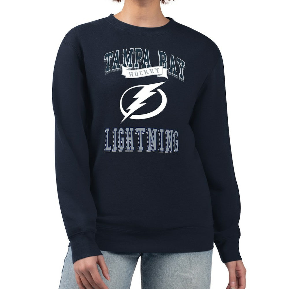 Tampa Bay Lightning G-III 4Her by Carl Banks Women's Team Logo Tri-Blend Fleece Pullover Sweatshirt