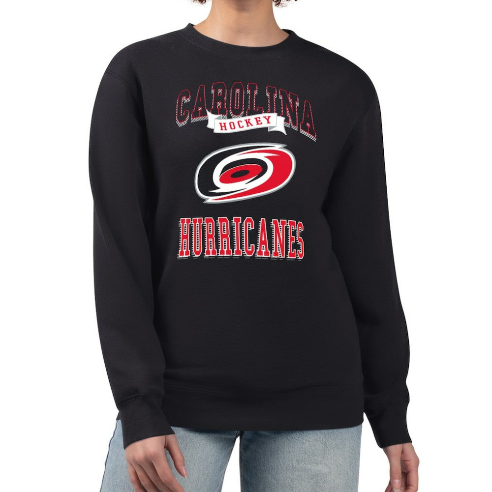 Carolina Hurricanes G-III 4Her by Carl Banks Women's Team Logo Tri-Blend Fleece Pullover Sweatshirt