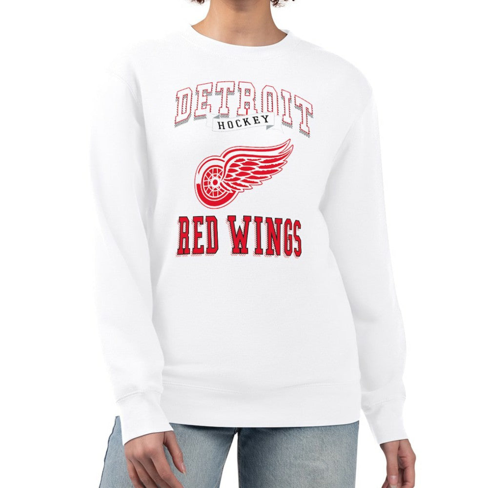 Detroit Red Wings G-III 4Her by Carl Banks Women's Team Logo Tri-Blend Fleece Pullover Sweatshirt