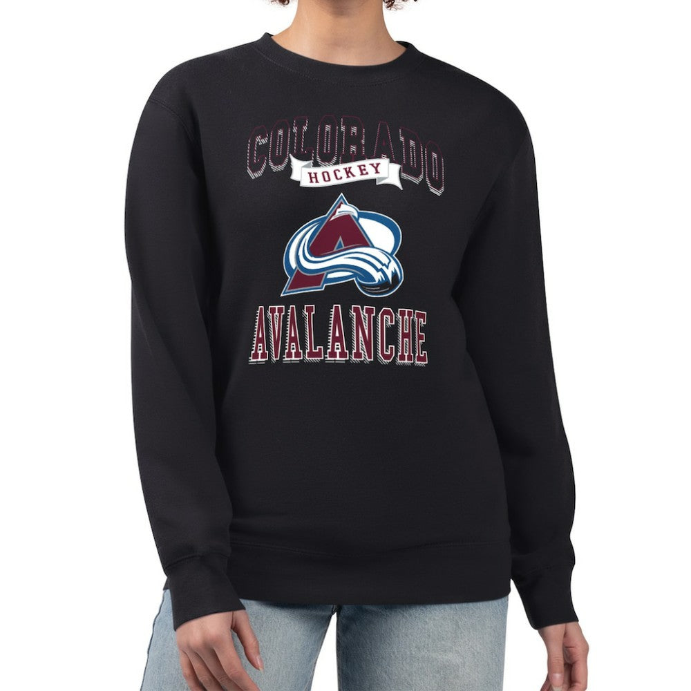 Colorado Avalanche G-III 4Her by Carl Banks Women's Team Logo Tri-Blend Fleece Pullover Sweatshirt