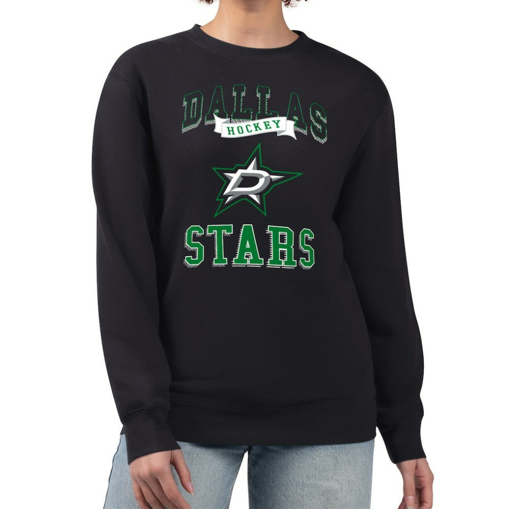 Dallas Stars G-III 4Her by Carl Banks Women's Team Logo Tri-Blend Fleece Pullover Sweatshirt