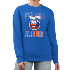 New York Islanders G-III 4Her by Carl Banks Women's Team Logo Tri-Blend Fleece Pullover Sweatshirt