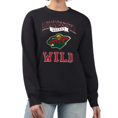 Minnesota Wild G-III 4Her by Carl Banks Women's Team Logo Tri-Blend Fleece Pullover Sweatshirt