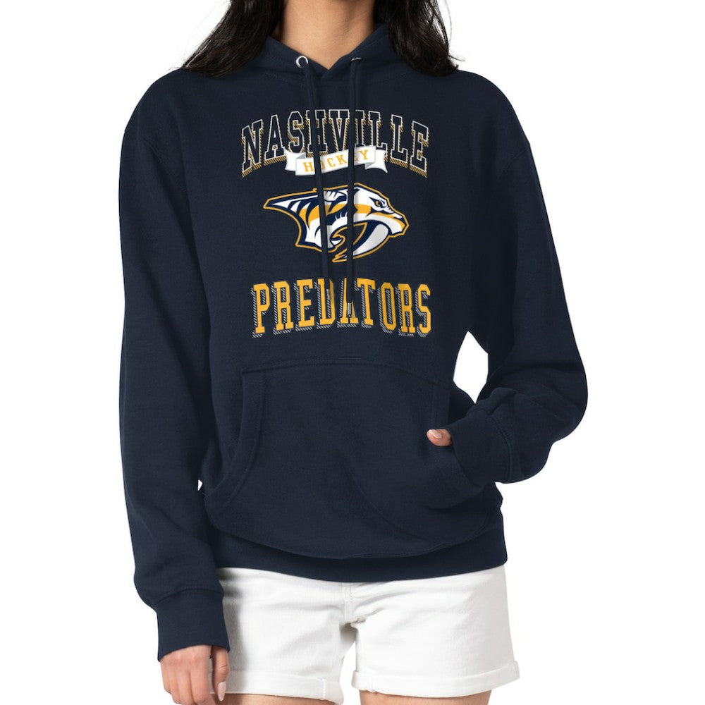 Nashville Predators G-III 4Her by Carl Banks Women's Team Logo Tri-Blend Fleece Pullover Hoodie