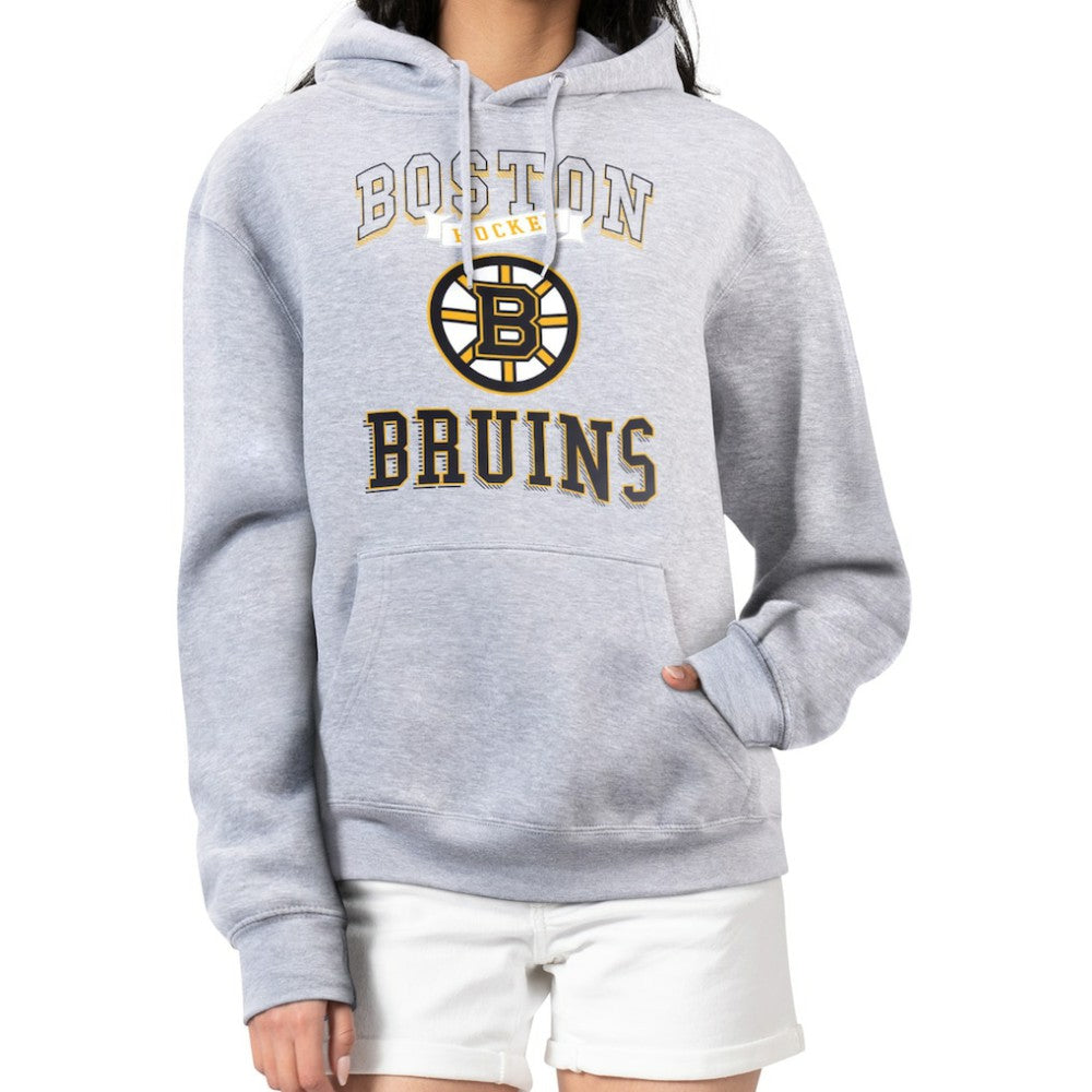 Boston Bruins G-III 4Her by Carl Banks Women's Team Logo Tri-Blend Fleece Pullover Hoodie