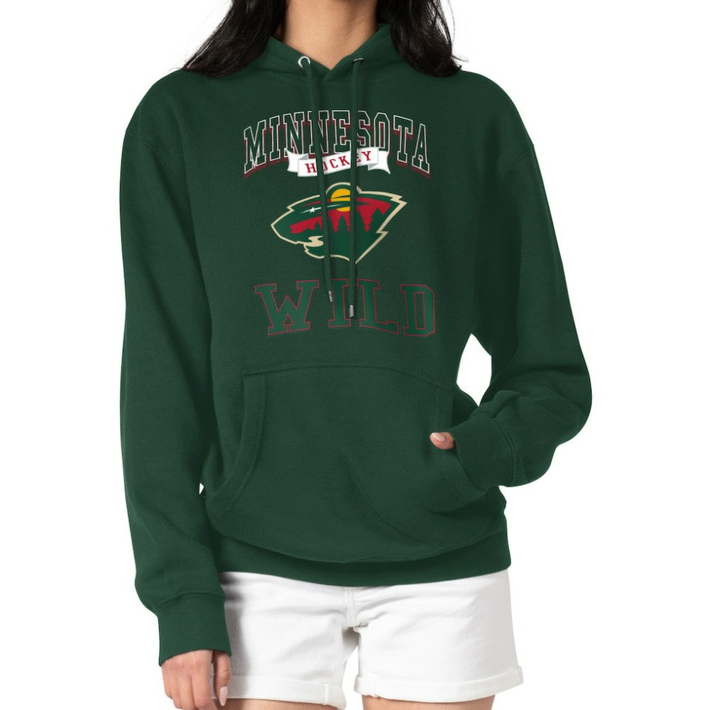 Minnesota Wild G-III 4Her by Carl Banks Women's Team Logo Tri-Blend Fleece Pullover Hoodie