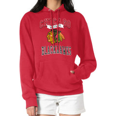 Chicago Blackhawks G-III 4Her by Carl Banks Women's Team Logo Tri-Blend Fleece Pullover Hoodie
