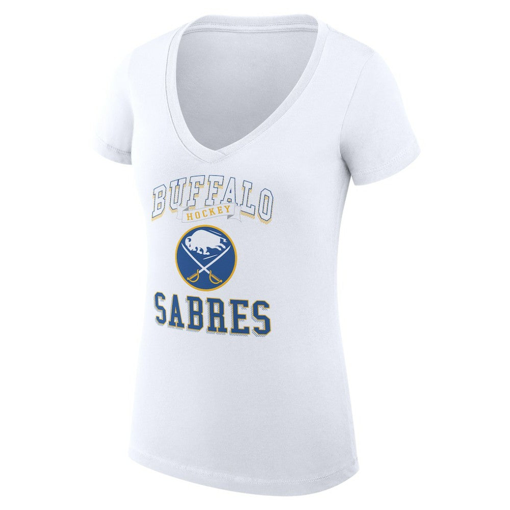 Buffalo Sabres G-III 4Her by Carl Banks Women's Super-Slim Fit Lightweight Team Logo Graphic V-Neck T-Shirt