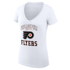 Philadelphia Flyers G-III 4Her by Carl Banks Women's Super-Slim Fit Lightweight Team Logo Graphic V-Neck T-Shirt