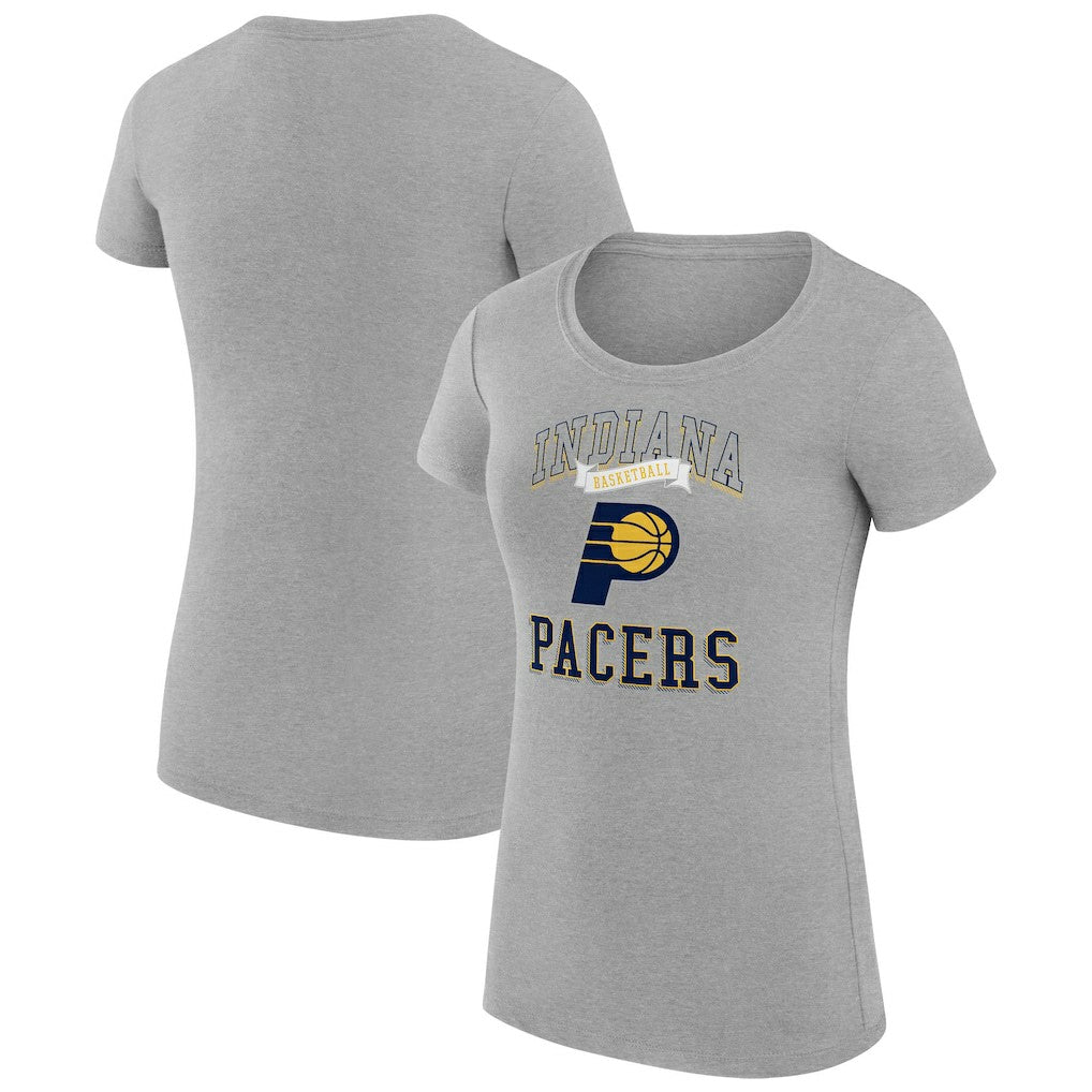 Indiana Pacers G-III 4Her by Carl Banks Women's Super-Slim Fit Lightweight Team Logo T-Shirt - Heather Gray online