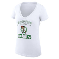 Boston Celtics G-III 4Her by Carl Banks Women's Super-Slim Fit Lightweight Team Logo V-Neck T-Shirt - White online