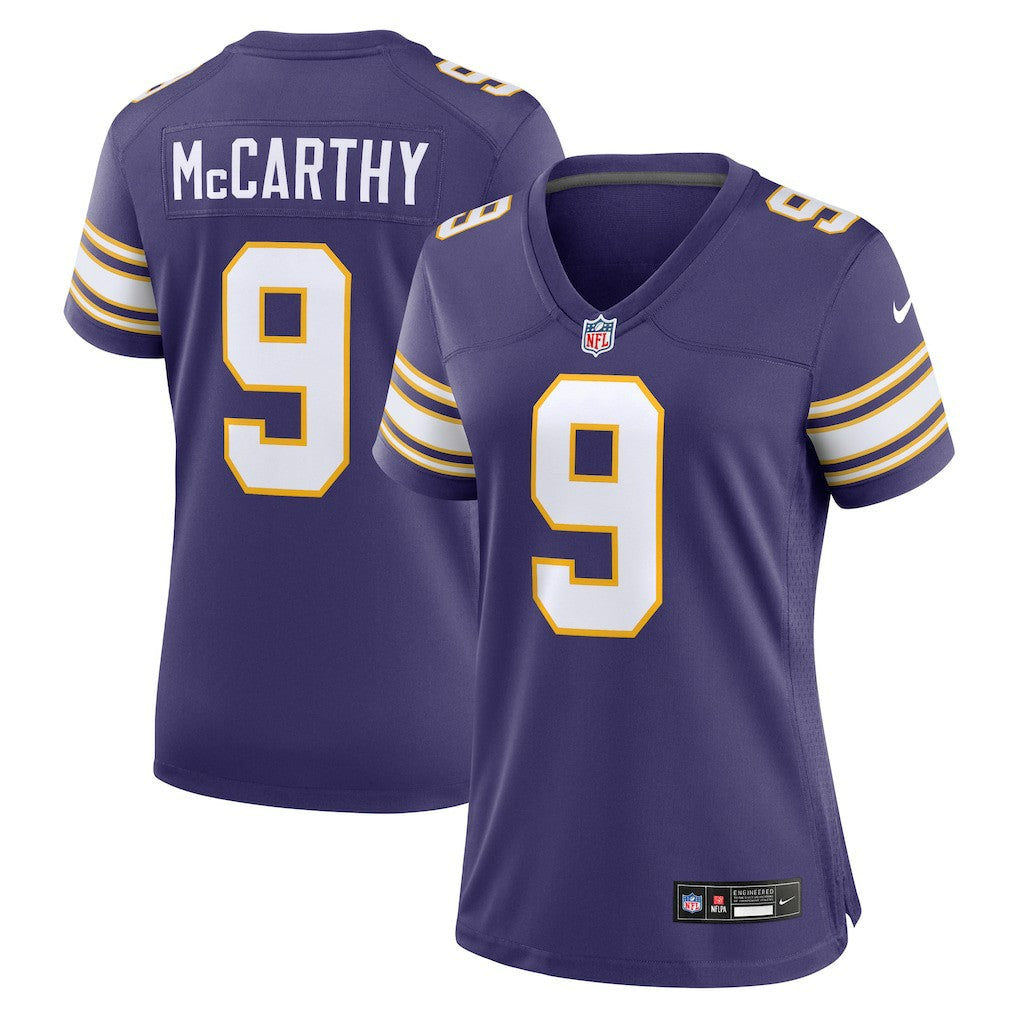NFL Minnesota Vikings J.J. McCarthy  Women's 2nd Alternate Player Game Jersey