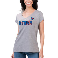 NFL Houston Texans G-III 4Her by Carl Banks Women's Super-Slim Fit Lightweight H-Town V-Neck T-Shirt