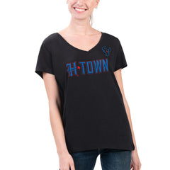 NFL Houston Texans G-III 4Her by Carl Banks Women's Super-Slim Fit Lightweight H-Town V-Neck T-Shirt